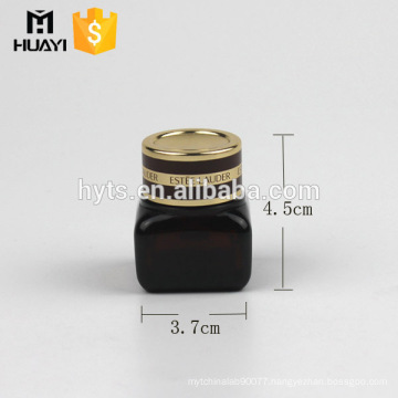 10g brown small glass cosmetic jar for face cream